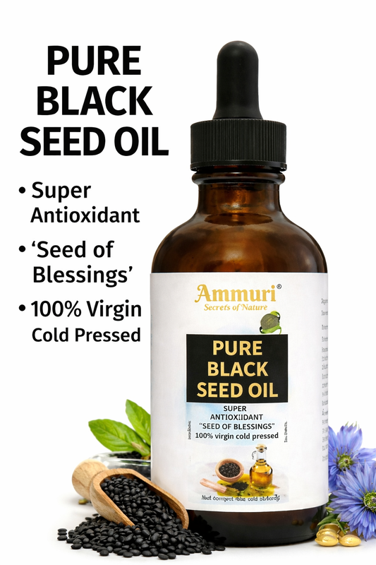 Pure Organic Black Seed Oil | Cold-Pressed Nigella Sativa for Skin, Hair & Wellness – Ammuri Beauty-0